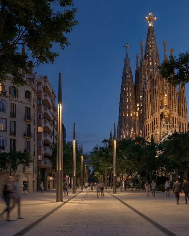 Eix Verd public-space proposal near Sagrada Família