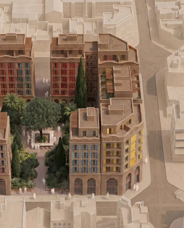 L’Illa del Poblenou, twelve buildings around a planted courtyard
